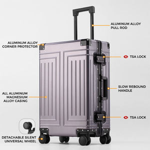 Vỏ Cứng Khung Nhôm <span class=keywords><strong>Spinner</strong></span> Hành Lý Tùy Chỉnh In Laser Logo Tsa Khóa Công Suất Lớn 29 Inch Du Lịch Vali - Product Image 2