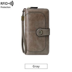 Muestra gratuita 2023, nuevo tarjetero con bloqueo RFID, cartera tipo clutch para mujer, último modelo de bolso para dama - Product Image 4