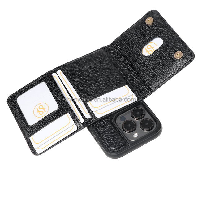 Sports-Design Leather Phone Case With Magnetic Card Holder Magnetic Wallet Mobile Phone Case