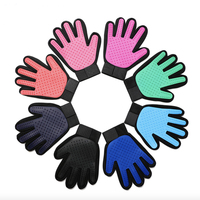 Gants de toilettage pour animaux de compagnie en silicone écologique à 180 picots, très demandés, pour l'élimination des poils de chats et de chiens
