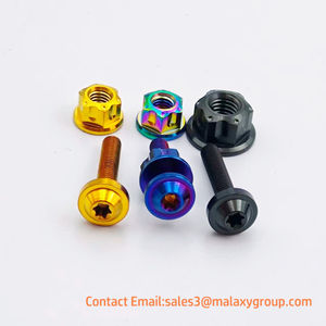 Lichtgewicht roestvrijstalen bevestigingsmiddelen GR5 titaniumlegering bouten <span class=keywords><strong>M5</strong></span> M6 M8 kleurrijk geanodiseerde zeskantbouten voor fiets motorfiets auto - Product Image 5