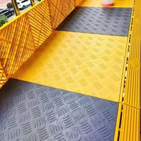Revêtement de sol industriel en PP de 18 mm, dalles modulaires rigides à emboîtement pour garage, avec surface résistante à l'usure, système de clic antidérapant