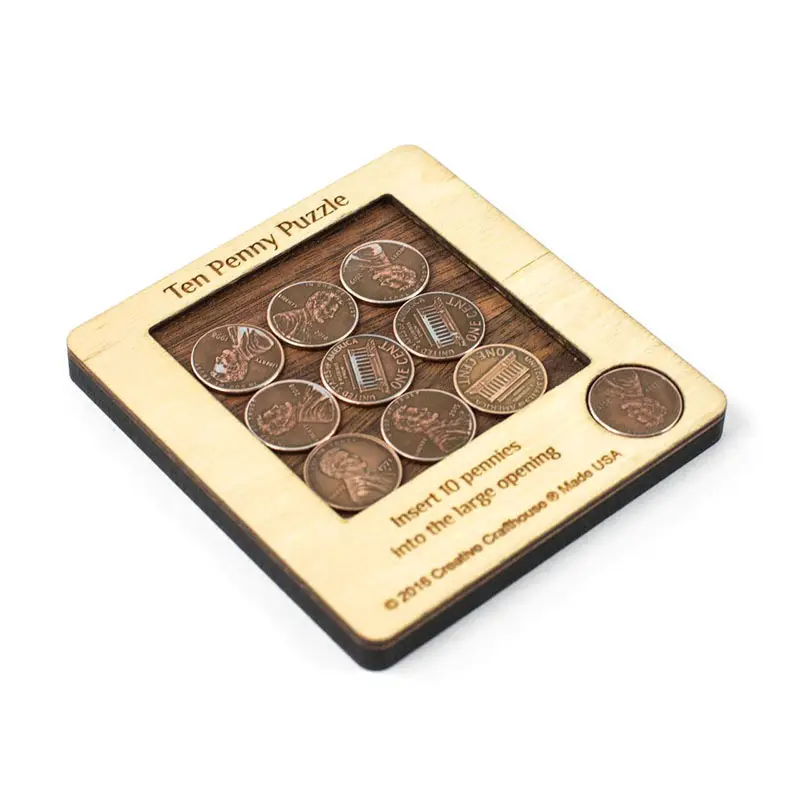 2023 il miglior nuovo Puzzle da dieci Penny rompicapo in legno Jigsaw Board Puzzle Game Toy