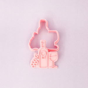 Série de vin <span class=keywords><strong>emporte</strong></span>-pièces en plastique forme de dessin animé écologique pour modèle de verre 3D bricolage argile imprimé Biscuit moule - Product Image 5