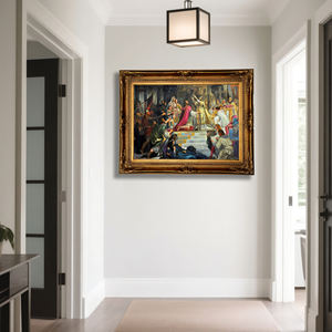 Portrait de figure de qualité musée Charles le <span class=keywords><strong>Grand</strong></span> Reproductions de peinture à l'huile sur <span class=keywords><strong>toile</strong></span> avec cadre doré Art mural - Product Image 3