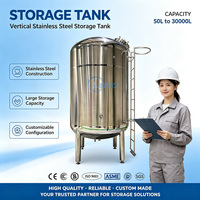 Réservoir de stockage d'eau en acier inoxydable 304 avec serpentin de chauffage et de refroidissement à la vapeur pour le traitement et le stockage de produits chimiques et d'huiles
