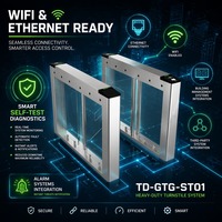 Barrera Abatible de Alta Velocidad con Servomotor, Velocidad de Apertura de 0.2s, Torniquete Óptico, Sistema de Control de Acceso Peatonal y Seguridad