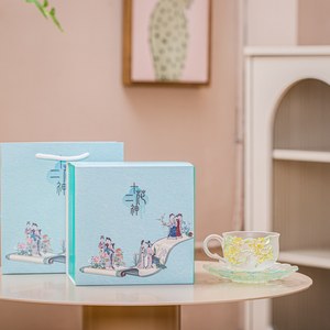 Juego de Taza y Platillo de Vidrio Liuli Hecho a Mano, 170 ml, Degradado Amarillo, Relieve de Flor de Osmanthus, Taza de <span class=keywords><strong>Espresso</strong></span> de Lujo, Regalo Artístico, OEM - Product Image 4