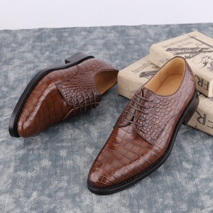 Zapatos Oxford de Vestir Formales con Cordones y Punta en Pico para Hombre, 100% Piel de Cocodrilo, Suela de Goma, para Todas las Temporadas, Uso en la Oficina - Product Image 5