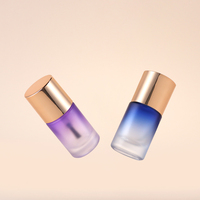 Vernis à ongles gel UV LED 10 ml OEM ODM, flacon en verre avec bouchon, impression de surface, pinceau transparent, scellage