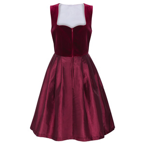 Mujeres cerveza alemana niñas Cosplay disfraz bávaro <span class=keywords><strong>Oktoberfest</strong></span> terciopelo rojo Dirndl <span class=keywords><strong>vestido</strong></span> con delantal Festival carnaval fiesta trajes - Product Image 2