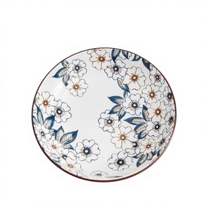 Service de vaisselle en céramique <span class=keywords><strong>japonaise</strong></span> pour restaurant, compatible micro-ondes, motif végétal, comprenant bol à riz, bol vapeur et <span class=keywords><strong>assiette</strong></span> combinée - Product Image 1