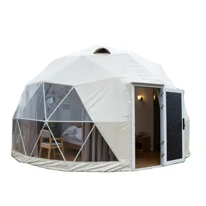 Роскошная глэмпинг, популярная геодезическая купольная палатка, большой высококачественный купольный палатка, открытый дом