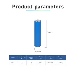Цилиндрическая аккумуляторная батарея C40 lifepo4 20Ah для портативного генератора электростанций lifepo4