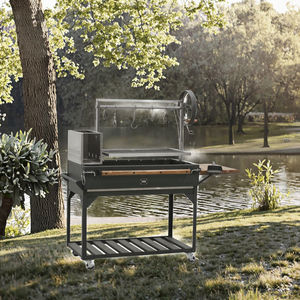 Gril de barbecue d'extérieur à structure en acier autoportant moderne de qualité supérieure Argentine/Santa Maria pour les cuisines de jardin Revêtement en poudre - Product Image 2