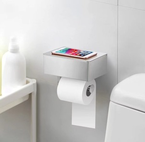 Accessori per il Bagno: Portarotolo, Dispenser per Carta Igienica e <span class=keywords><strong>Salviette</strong></span> Umidificate in Acciaio Inossidabile - Product Image 2