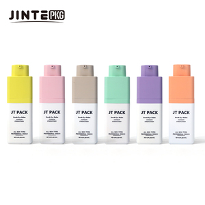 Square Plastic Cosmetic Packaging Bottle With Twist Up Pump For Skincare Serum Cream