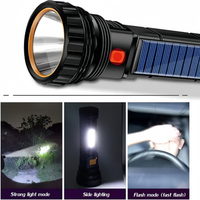 LEDORA LIGHTING Lampe torche solaire rechargeable étanche, haute luminosité, mise au point réglable, lampe de camping portable d'urgence