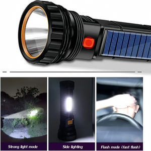 LEDORA LIGHTING <span class=keywords><strong>Linterna</strong></span> solar <span class=keywords><strong>recargable</strong></span> de alto brillo, <span class=keywords><strong>linterna</strong></span> portátil de emergencia para acampar, senderismo y pesca - Product Image 2