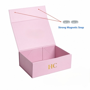 Boîte cadeau magnétique pliable, design plat, réduction des frais de transport, boîte personnalisée de luxe pour cadeaux, vêtements, bougies, emballages cosmétiques - Product Image 2