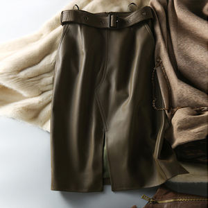 Gonna donna donna donna donna donna in pelle corta Mini matita alta a vita alta per donna <span class=keywords><strong>Micro</strong></span> ufficio cerniera gonna elegante Midi - Product Image 2