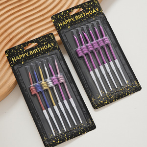 Venta al por Mayor de Velas de <span class=keywords><strong>Cumpleaños</strong></span> <span class=keywords><strong>para</strong></span> Niños, Hechas a Mano, Ecológicas, de Cera de Parafina, Chapadas en Oro, con Diseño de Primavera, Paquete de 6 - Product Image 1