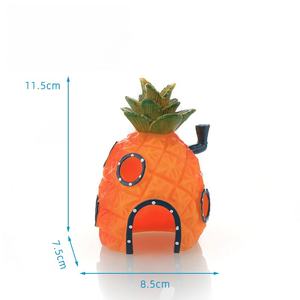 2024 nueva fábrica Wn, venta al por mayor, pecera de plástico, decoraciones para acuario, casa de piña, adornos de dibujos animados, cueva de Escape de camarones - Product Image 2