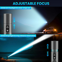 Lampe torche LED rechargeable haute puissance, haute luminosité, zoomable, USB C, magnétique, 7 modes, super lumineuse, lampe de travail tactique pour l'extérieur