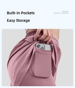 Leggings de sport 2-en-1 pour femmes avec poche, pantalon d'entraînement effet seconde peau, taille haute, effet push-up pour le yoga - Product Image 4