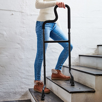 Déambulateur portable et durable à hauteur réglable avec capacité de 120 kg, taille 36,2-46 pouces pour monter les escaliers