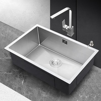 Vermonhouzz Évier de cuisine fait main en acier inoxydable avec égouttoir à eau Évier de cuisine ultramoderne de luxe Évier de cuisine de style moderne