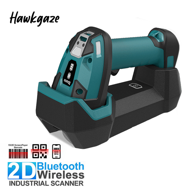 Laser High Speed Portable 2d Barcode Scanner Portable Wireless Qr Code Industrial Barcode Scanner Wireless Bar Code Reader