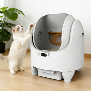 กระบะทรายแมวจากโรงงานโดยตรง ทำความสะอาดอัตโนมัติ กำจัดกลิ่น ขนาดใหญ่ ปลอดภัย ทนทาน ทำความสะอาดง่าย - Product Image 1