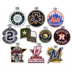 Presse à chaud New York patchs sport <span class=keywords><strong>MLB</strong></span> équipe logo brodé tissé Baseball Patch Applique pour maillot - Product Image 3