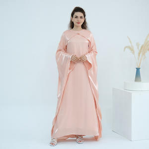 2025 vestido Abaya abierto elegante para <span class=keywords><strong>mujer</strong></span>, <span class=keywords><strong>traje</strong></span> árabe islámico de manga larga informal, estilo modesto, <span class=keywords><strong>tradicional</strong></span> musulmán - Product Image 4