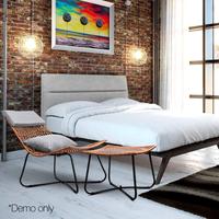 Fauteuil de salon d'extérieur moderne avec repose-pieds en rotin PE tressé, ensemble de meubles de patio, fauteuil de jardin tissé à la main avec coussin pour jardin