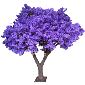 Jacaranda & fiori di ciliegio in fibra di vetro giardino artificiale verde alberi per la fotografia di festa decorazione per matrimonio pasqua paesaggistica - Product Image 1