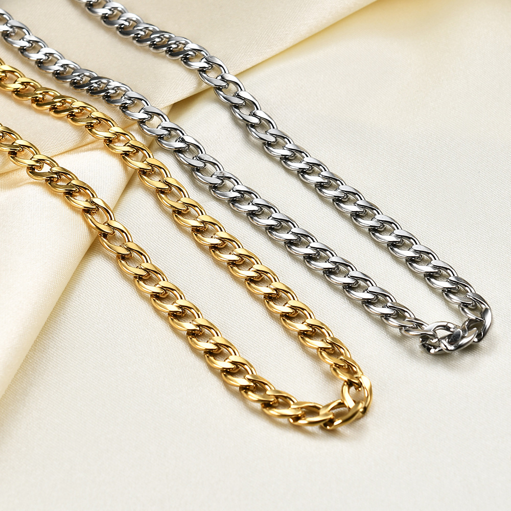 Stainless steel sweater chain 6mm stainless steel NK European and American men's popular rough necklace