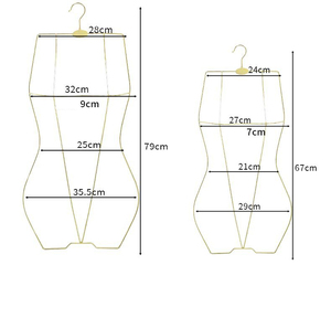 D5079 Appendiabiti <span class=keywords><strong>in</strong></span> <span class=keywords><strong>Metallo</strong></span> Dorato all'Ingrosso, Logo Personalizzato, Pieghevole <span class=keywords><strong>per</strong></span> Costumi da Bagno, Espositore 3D <span class=keywords><strong>per</strong></span> Abbigliamento Personalizzato - Product Image 5