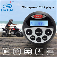 Récepteur multimédia numérique Hasda 12V IP66 étanche, lecteur MP3 Bluetooth, streaming USB, radio AM/FM pour bateaux, voiturettes de golf, VTT, modèles marins H-804