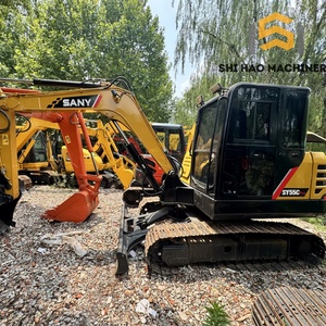 Mini-excavatrice hydraulique Sany SY55cPro d'origine importée, 5 tonnes, moteur 36KW, boîte de vitesses, pompe, roulement, garantie de deux ans - Product Image 1