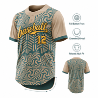 Maillots de baseball personnalisés unisexes coupe décontractée, chemises d'équipe entièrement boutonnées, queue de chemise allongée, pour ligues adultes et entraîneurs, vente en gros, manches courtes 100%
