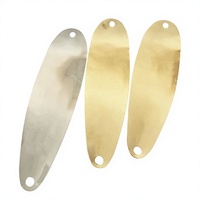 Lames de spinner ALPHA en métal de haute qualité, forme feuille de saule, finition lisse or et argent, pour composants de leurres spinnerbaits DIY