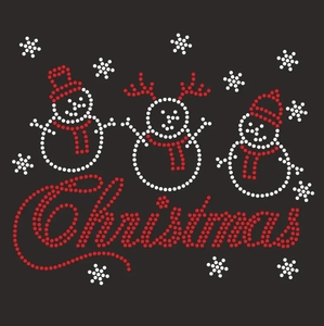 Giáng sinh vui vẻ bán off mẫu miễn phí Cây giáng sinh và thư Bling chuyển bán buôn truyền nhiệt Rhinestone thiết kế - Product Image 2