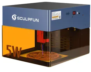 SCULPFUN iCube tragbar und mini DIY Markierung Laserschneiden Gravur Desktop Diodenlaser-Gravurmaschine für Metall