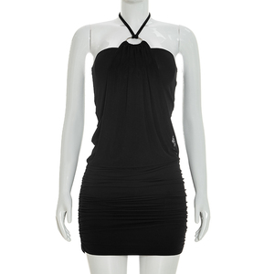 Viviblook Y26DS083 Vestido Casual de Verano para Mujer, Nuevo Vestido Ajustado Tipo Halter para Damas - Product Image 1