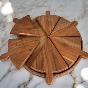 Bon marché, 6 planches individuelles en bois pour la charcuterie et le <span class=keywords><strong>fromage</strong></span>, <span class=keywords><strong>plateau</strong></span> <span class=keywords><strong>de</strong></span> service à pizza en bois naturel - Product Image 4