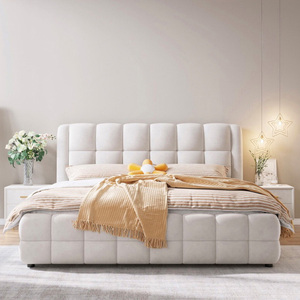 Letto Matrimoniale Popolare in Tessuto Moderno e Semplice da 1.8m Struttura Letto Queen e King Size per Camera da Letto Padronale di Lusso Leggero per Camera Nuziale - Product Image 4
