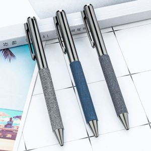 Wholesale Custom Logo 1.0Mm Business Pu Leather-Covered Multi-Color Twist-Action Metal Ballpoint <b>Pen</b> - Product Image 1