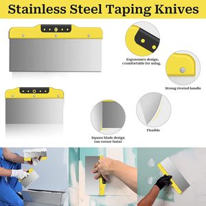 Ensemble de couteaux à mastic pour cloisons sèches, spatules en acier inoxydable avec lame conique pour la décoration murale, outils à main (8'', 12'') - Product Image 5